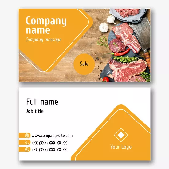 Restaurant business card template