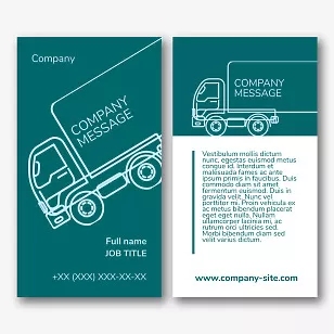 Logistics company business card template