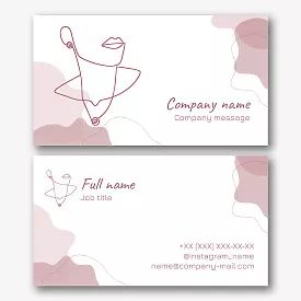 Abstract business card template of a beauty master