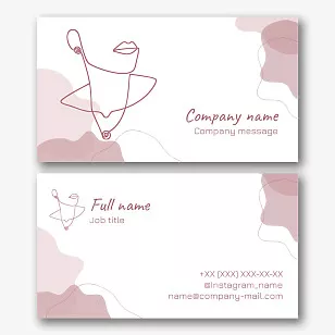 Abstract business card template of a beauty master