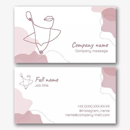 Abstract business card template of a beauty master