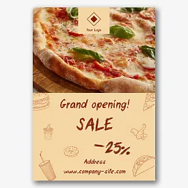 Pizza Shop poster template