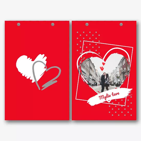 Popierinio maišelio šablonas Valentino dienai