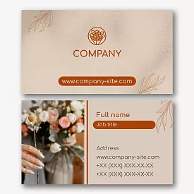 Florist's business card template