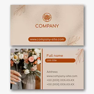 Florist's business card template