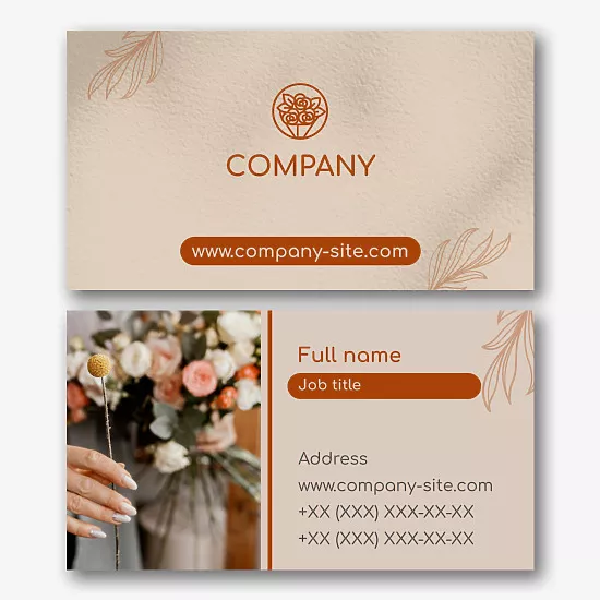 Florist's business card template