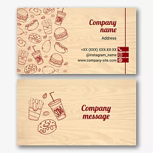 Fast Food business card template