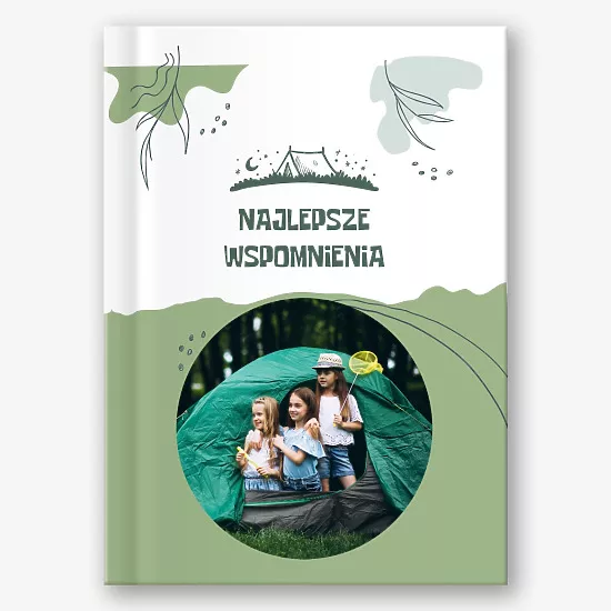 Szablon fotoksiążki wspomnienia z kempingu