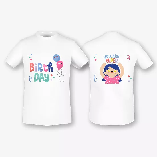 Vaikų gimtadienio marškinėlių Šablonas