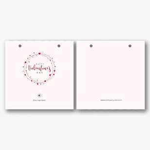 Popierinio maišelio šablonas Valentino dienai