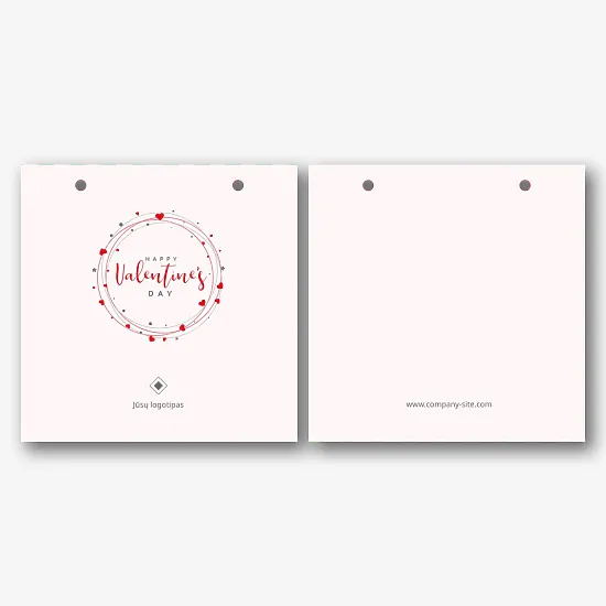 Popierinio maišelio šablonas Valentino dienai