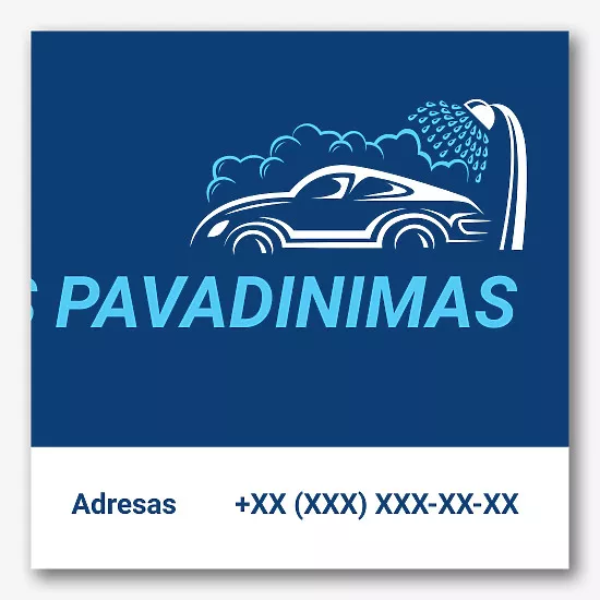Automobilių plovimo reklamos banerio šablonas