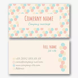 Business card template for the organizer of children's parties