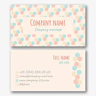 Business card template for the organizer of children's parties