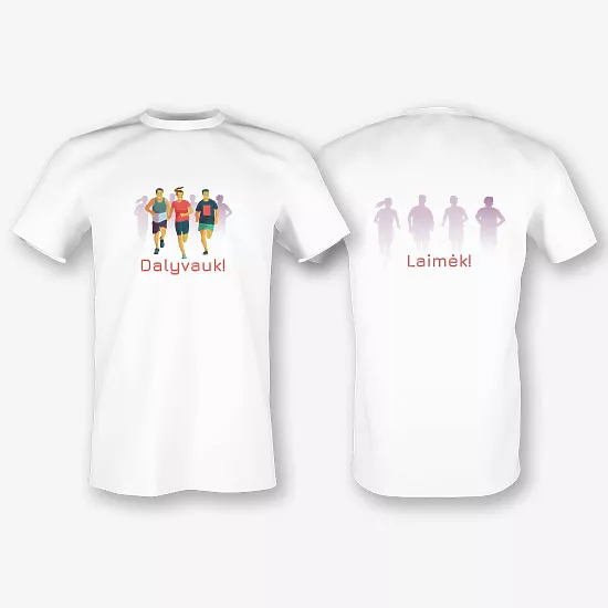 Modelio marškinėlių šablonas maratonui