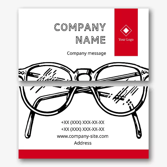 Optics store business card template