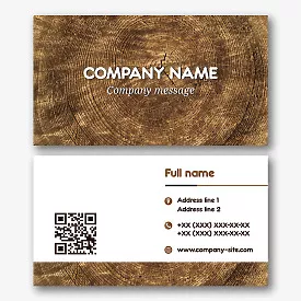Logging company business card template