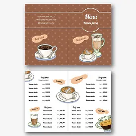 Szablon menu kawiarni