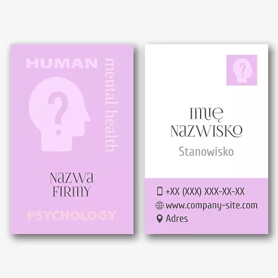 Szablon wizytówki psychologa