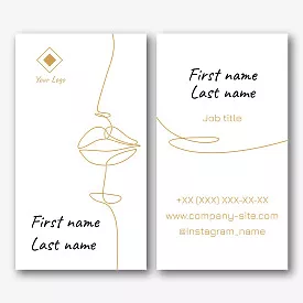 Abstract business card template of a makeup artist