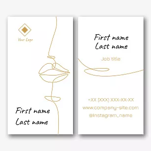 Abstract business card template of a makeup artist