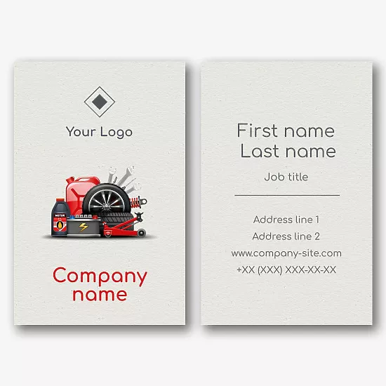 Car shop business card template