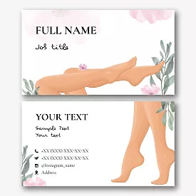 Sugaring salon business card template