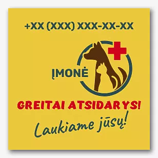 Veterinarijos klinikos reklamjuostės šablonas