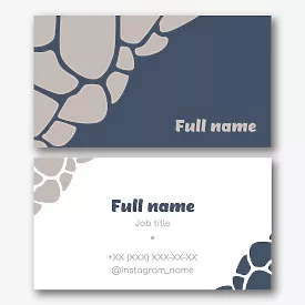 The template of the business card of the master of laying the stone