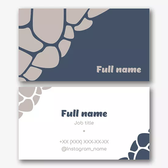 The template of the business card of the master of laying the stone