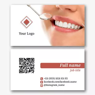 Dentist's business card template