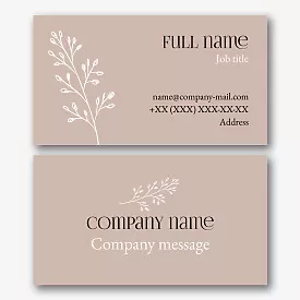 Gardener's business card template