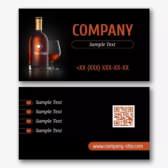 Alcohol store business card template