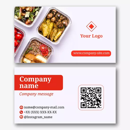 Food Delivery Service business card template