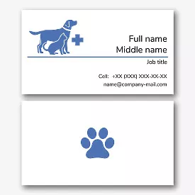 Veterinarian's business card template