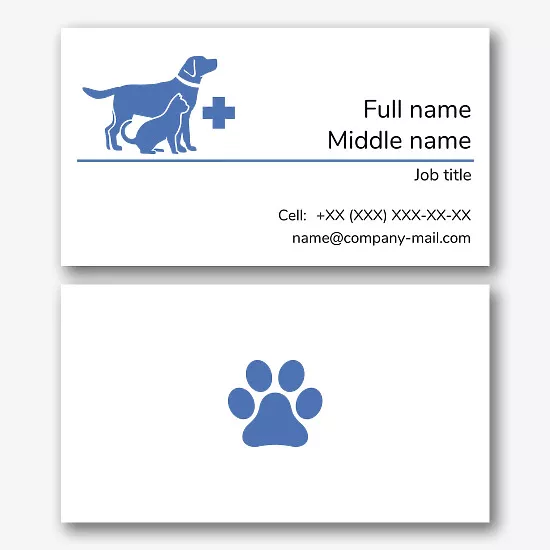 Veterinarian's business card template