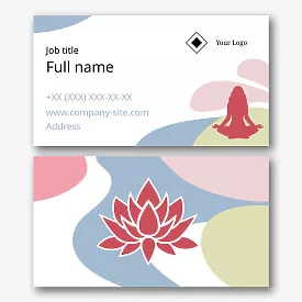 Meditation Instructor's business card template