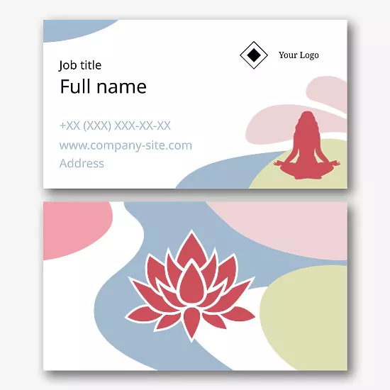 Meditation Instructor's business card template