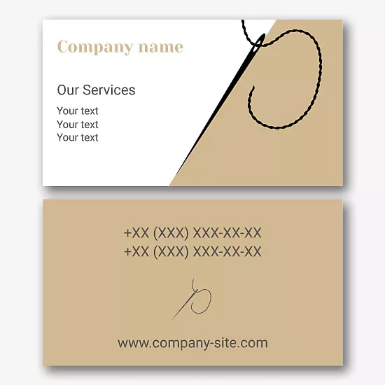 Tailor's business card template