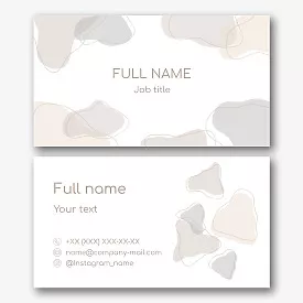 Template for a simple abstract business card