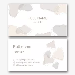 Template for a simple abstract business card