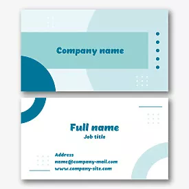Template for a simple abstract business card