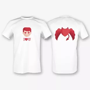 Šablonas iš marškinėlių pora mėgėjams