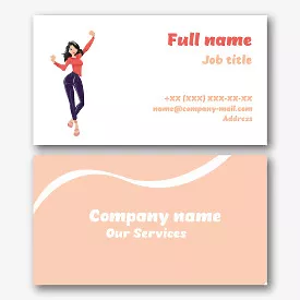 Dance Studio business card template