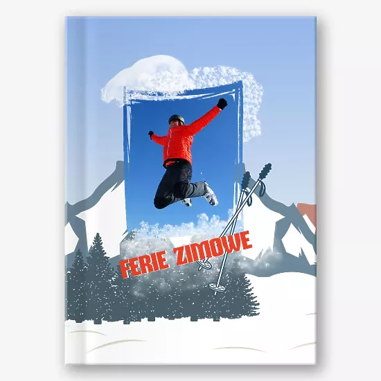 Szablon fotoksiążki z wakacji zimowych