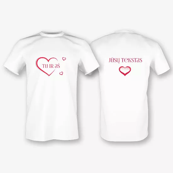 Marškinėlių šablonas su spauda mėgėjams