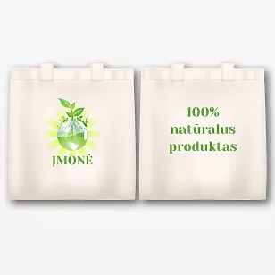 Audinio maišelio raštas su spauda