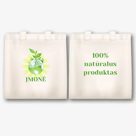 Audinio maišelio raštas su spauda