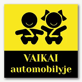 Lipduko šablonas vaikams automobilyje