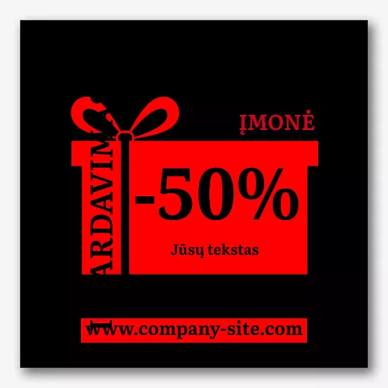 Reklaminės juostos šablonas